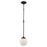 Atlas Lighting Beckett 6'' Wide 1Lt Mini Pendant, Bronze/White