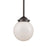 Atlas Lighting Beckett 6'' Wide 1Lt Mini Pendant, Bronze/White