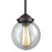Atlas Lighting Beckett 6'' Wide 1Lt Mini Pendant, Bronze/Clear