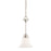 Atlas Lighting Bella 7.25'' Wide 1Lt Mini Pendant, Nickel/White