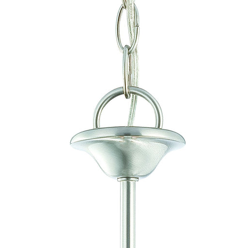 Atlas Lighting Bella 7.25'' Wide 1Lt Mini Pendant, Nickel/White