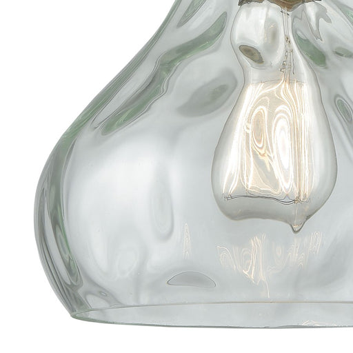 Atlas Lighting Belmont 10''W 1Lt Mini Pendant, Satin Nickel/Clear