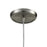 Atlas Lighting Belmont 10''W 1Lt Mini Pendant, Satin Nickel/Clear