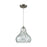 Atlas Lighting Belmont 10''W 1Lt Mini Pendant, Satin Nickel/Clear