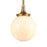 Atlas Lighting Beverly Hills 6'' Wide 1Lt Mini Pendant, Brass/White