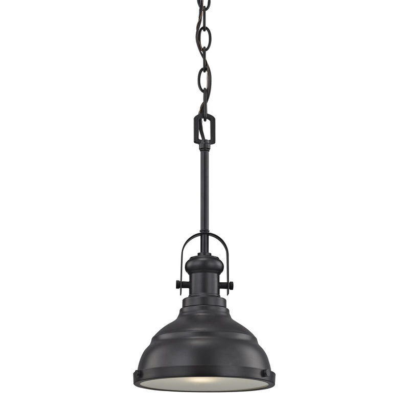 Atlas Lighting Blakesley 8in 1-Light Mini Pendant | Traditional Oil Rubbed Bronze Metal Shade | Kitchen Island & Dining Room | Model CL11542-BZ