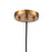 Atlas Lighting Boudreaux 6''W 1Lt Mini Pendant, Black/Gold/Clear