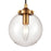 Atlas Lighting Boudreaux 6''W 1Lt Mini Pendant, Black/Gold/Clear