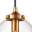 Atlas Lighting Boudreaux 6''W 1Lt Mini Pendant, Black/Gold/Clear