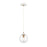 Atlas Lighting Boudreaux 6''W 1Lt Mini Pendant, Matte White/Clear