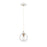 Atlas Lighting Boudreaux 6''W 1Lt Mini Pendant, Matte White/Clear