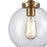 Atlas Lighting Boudreaux 8''W 1Lt Mini Pendant, Black/Gold/Clear