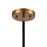 Atlas Lighting Boudreaux 8''W 1Lt Mini Pendant, Black/Gold/Clear
