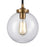 Atlas Lighting Boudreaux 8''W 1Lt Mini Pendant, Black/Gold/Clear