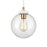 Atlas Lighting Boudreaux 8''W 1Lt Mini Pendant, Matte White/Clear