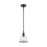 Atlas Lighting Boyer 6.5'' Wide 1Lt Mini Pendant, Matte Black/Clear