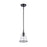 Atlas Lighting Boyer 6.5'' Wide 1Lt Mini Pendant, Matte Black/Clear