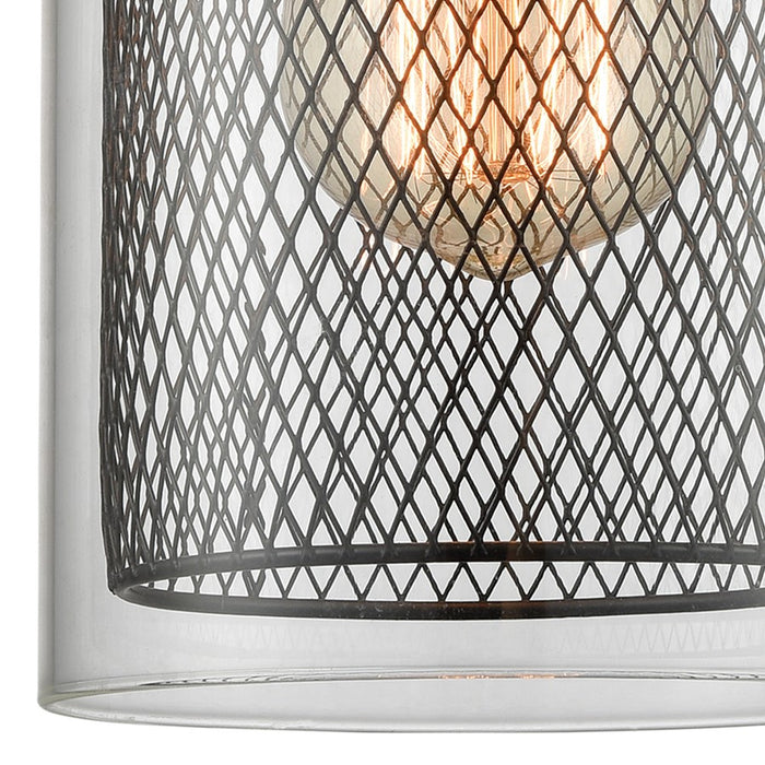 Atlas Lighting Brant 5'' Wide 1Lt Pendant, Oil Rubbed Bronze/Clear