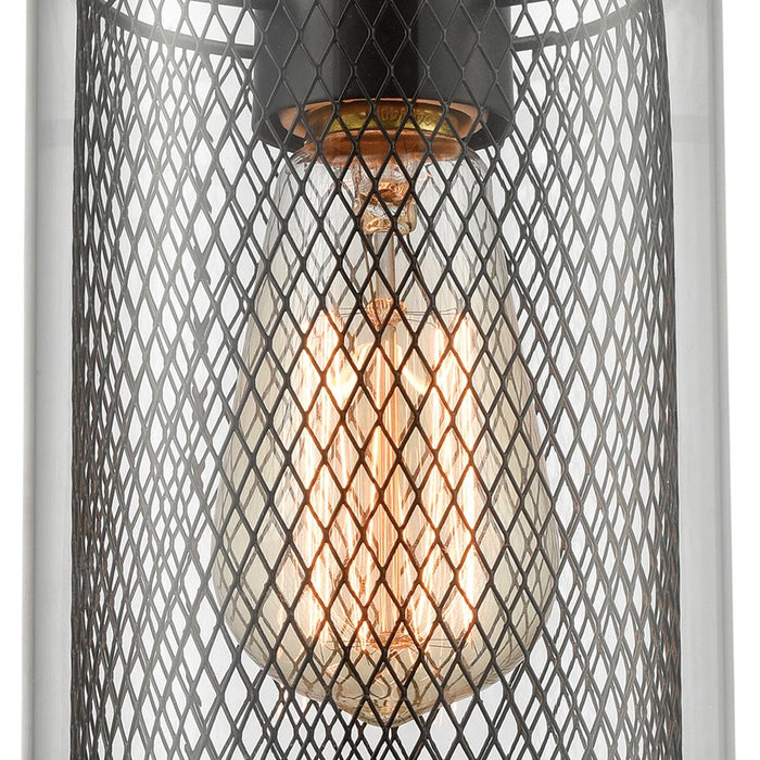 Atlas Lighting Brant 5'' Wide 1Lt Pendant, Oil Rubbed Bronze/Clear