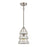 Atlas Lighting Brigantine 7''W 1Lt Mini Pendant, Nickel Beige/White
