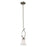 Atlas Lighting Brighton 6'' Wide 1Lt Mini Pendant, Nickel/White