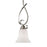 Atlas Lighting Brighton 6'' Wide 1Lt Mini Pendant, Nickel/White