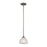 Atlas Lighting Bristol Lane 7'' Wide 1Lt Mini Pendant, Nickel/White