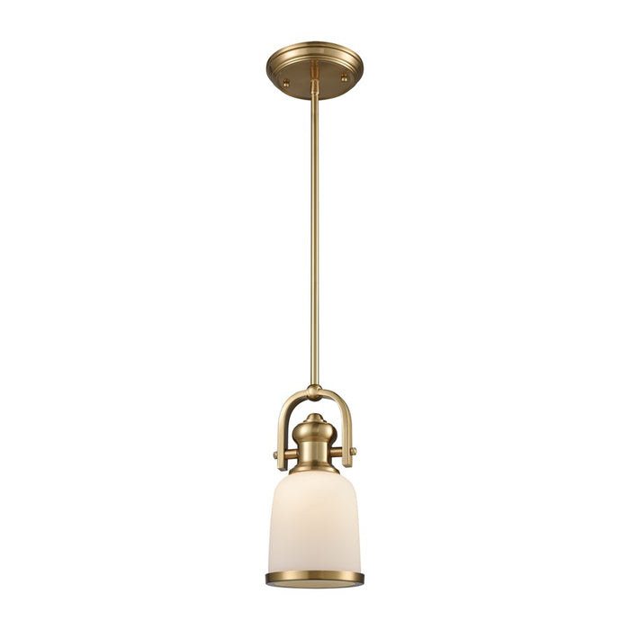 Atlas Lighting Brooksdale 5'' Wide 1Lt Mini Pendant, Satin Brass