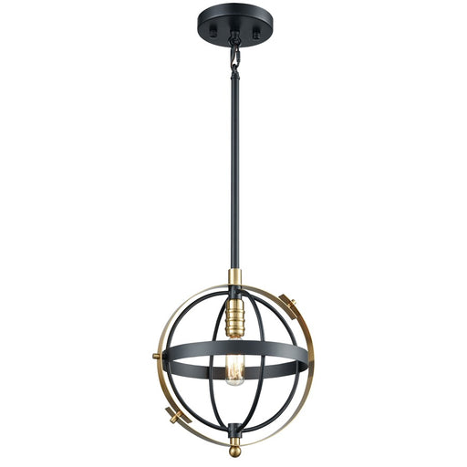 Atlas Lighting Caldwell 10'' Wide 1Lt Mini Pendant, Matte Black
