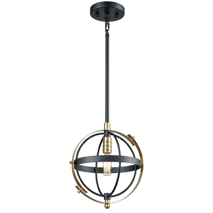 Atlas Lighting Caldwell 10'' Wide 1Lt Mini Pendant, Matte Black