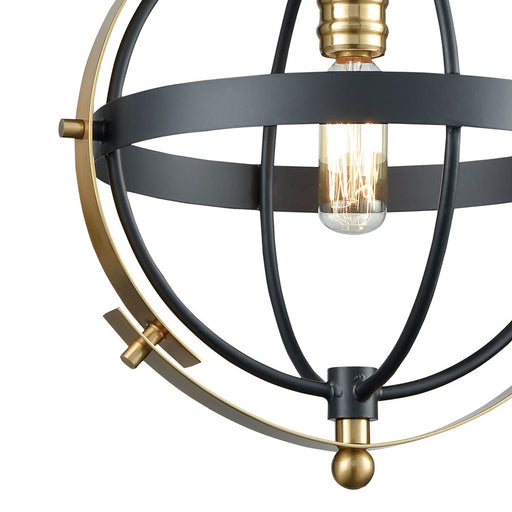 Atlas Lighting Caldwell 10'' Wide 1Lt Mini Pendant, Matte Black