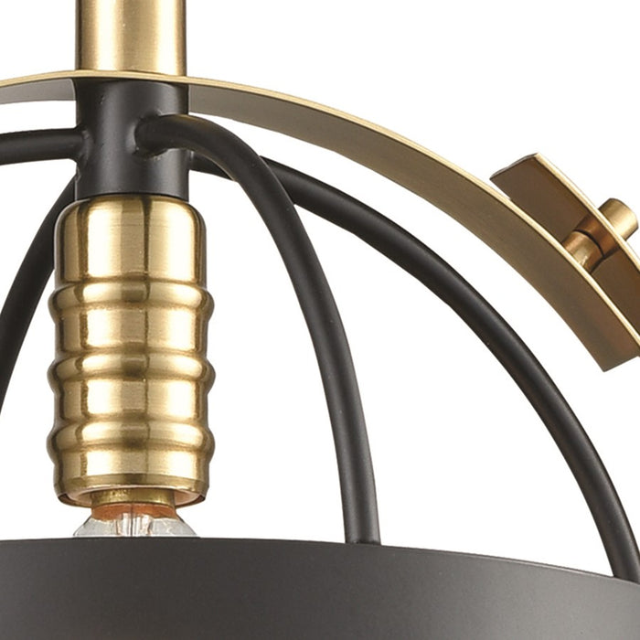 Atlas Lighting Caldwell 10'' Wide 1Lt Mini Pendant, Matte Black