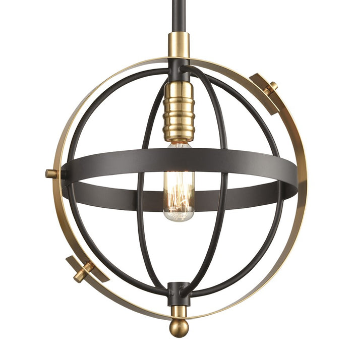 Atlas Lighting Caldwell 10'' Wide 1Lt Mini Pendant, Matte Black