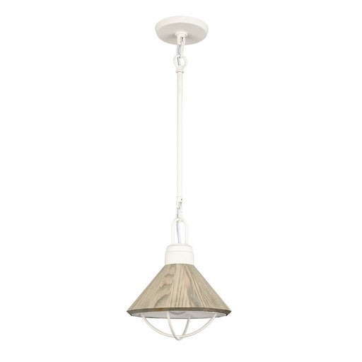 Atlas Lighting Cape May 9'' Wide 1Lt Mini Pendant, White Coral/Gray