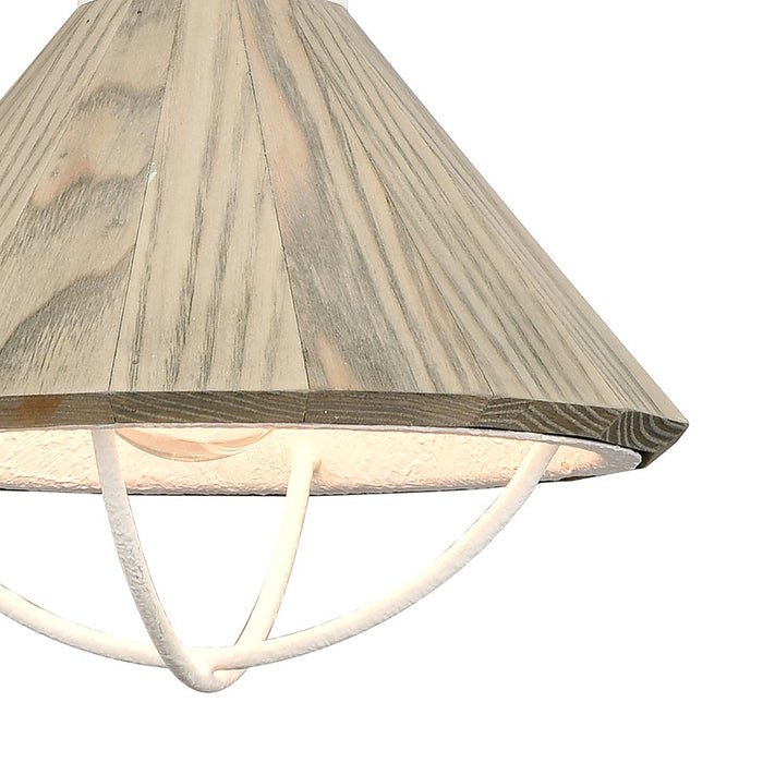 Atlas Lighting Cape May 9'' Wide 1Lt Mini Pendant, White Coral/Gray