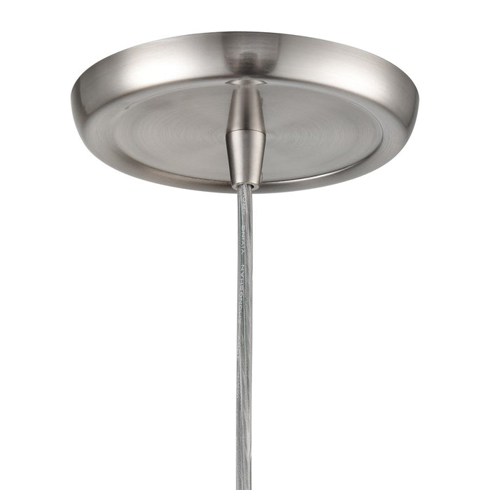 Atlas Lighting Capri 5'' Wide 1Lt Pendant, Nickel/Gray