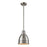 Atlas Lighting Carolton 8'' Wide 1Lt Mini Pendant, Brushed Nickel