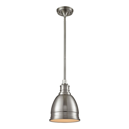 Atlas Lighting Carolton 8'' Wide 1Lt Mini Pendant, Brushed Nickel