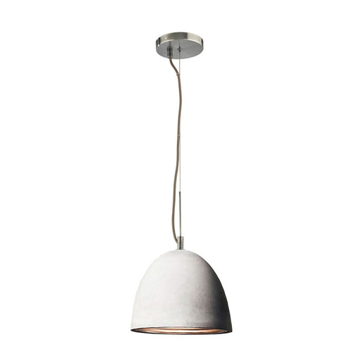 Atlas Lighting Castle 8'' Wide 1Lt Mini Pendant, Chrome/Gray