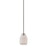 Atlas Lighting Casual Mission 5''W 1Lt Mini Pendant, Nickel/White