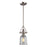 Atlas Lighting Chadwick 7''W 1Lt Mini Pendant, Satin Nickel/Clear