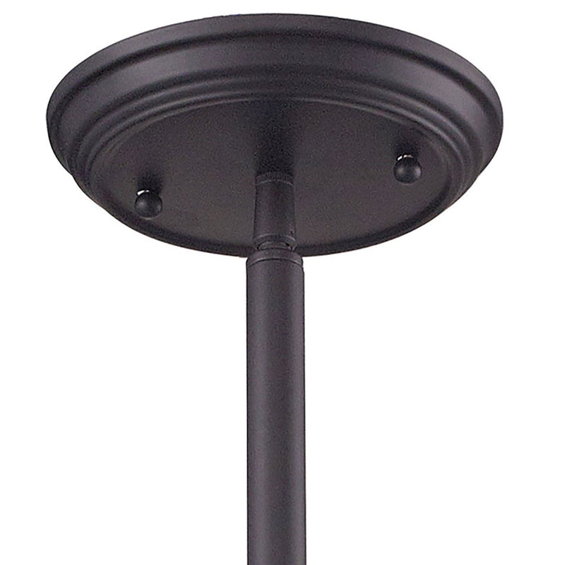 Atlas Lighting Chadwick 8'' Wide 1Lt Mini Pendant, Bronze/Clear