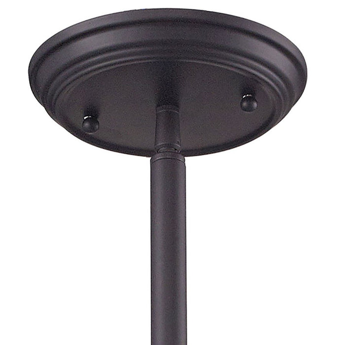 Atlas Lighting Chadwick 8'' Wide 1Lt Mini Pendant, Bronze/Clear