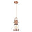 Atlas Lighting Chadwick 8'' Wide 1Lt Mini Pendant, Copper/Clear