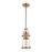 Atlas Lighting Chadwick 8'' Wide 1Lt Mini Pendant, Copper/Clear