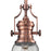 Atlas Lighting Chadwick 8'' Wide 1Lt Mini Pendant, Copper/Clear