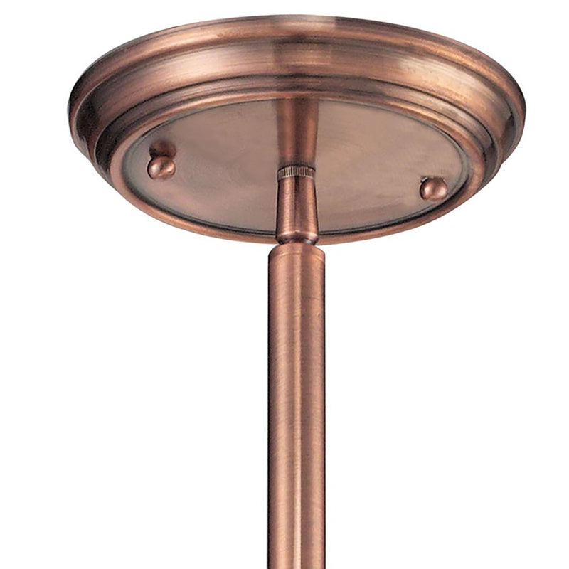 Atlas Lighting Chadwick 8'' Wide 1Lt Mini Pendant, Copper/Clear