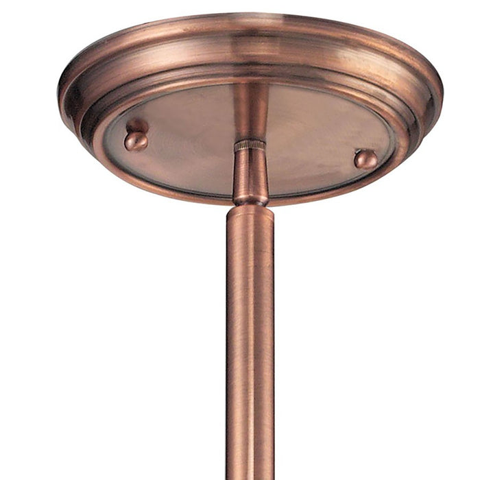 Atlas Lighting Chadwick 8'' Wide 1Lt Mini Pendant, Copper/Clear