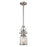 Atlas Lighting Chadwick 8''W 1Lt Mini Pendant, Satin Nickel/Clear