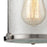 Atlas Lighting Chadwick 8''W 1Lt Mini Pendant, Satin Nickel/Clear